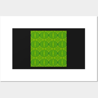 Green pattern Posters and Art